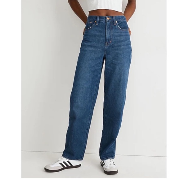 Madewell Denim - Madewell Baggy Straight Jeans in Dark Worn Indigo